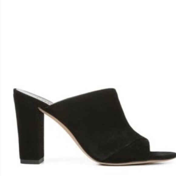 NWB Vince Heath Suede Leather Black Mules - Picture 3 of 10